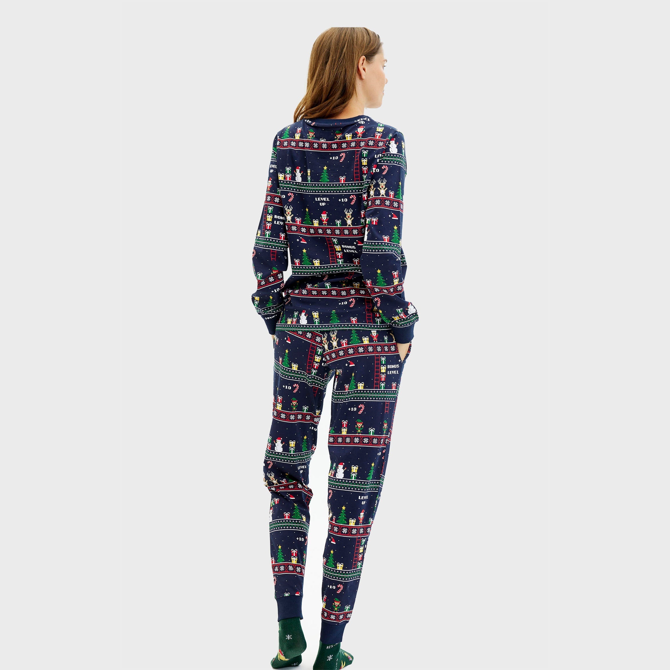 Vintage gamer Weihnachtspyjamas - Herren.